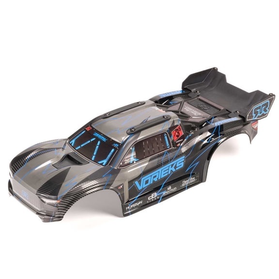 ARRMA VORTEKS 2 Wheel Drive Painted Decaled Trimmed Body Set - Hidden Body Mount Blue/Black ARA-2579
