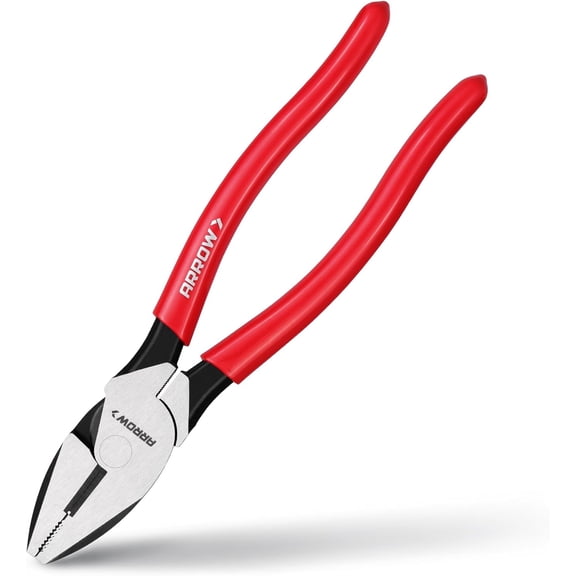 ARROW 8" High Leverage Linemans Pliers, Side Cutters, Linesman Pliers for Wire Cutting, Gripping