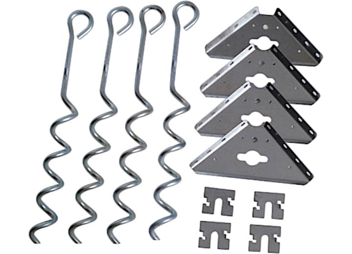 Steel Corkscrew Earth Anchor Kit for Sheds