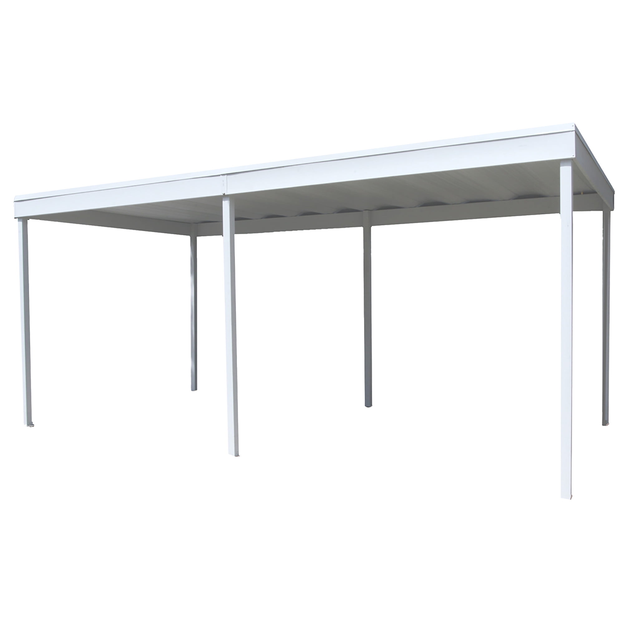 10 x 20 Ft White Galvanized Steel Carport Shelter