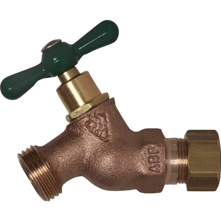 ARROWHEAD BRASS & PLUMBING 254CCLF 1/2" Compression, Red Brass, Straight Hose Bibb, Lead Free — Home & Garage Storage, Stackable Design