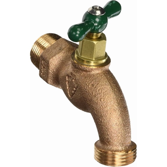 ARROWHEAD BRASS & PLUMBING 302LF 3/4" Male Pipe Thread Lead Free, 3/4" Hose Connection x 3/4" Male Iron Pipe