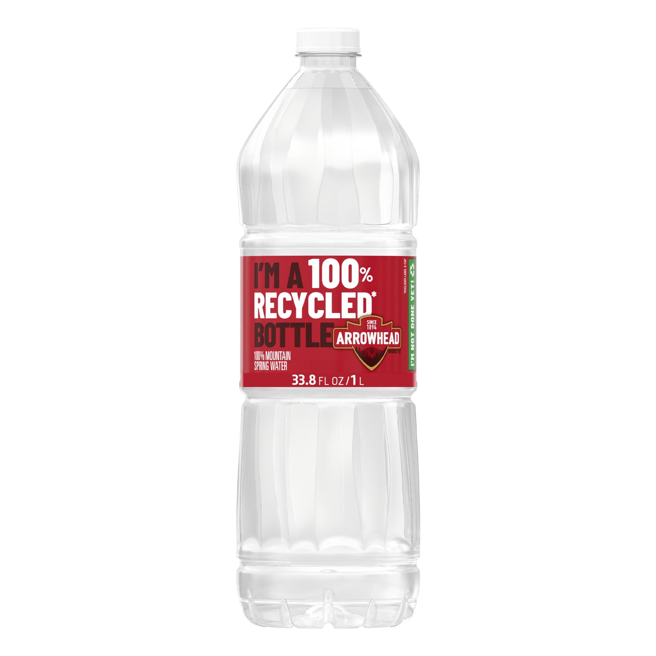 Arrowhead Mountain Spring Water, 1 Liter, Single Plastic Bottle