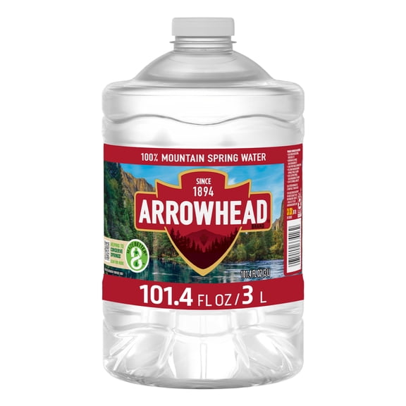Arrowhead Mountain Spring Water, 3 Liter, Single Plastic Jug