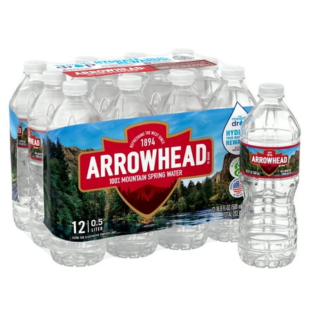 Arrowhead Mountain Spring Water, 16.9 fl oz, 12-Pack Plastic Bottles