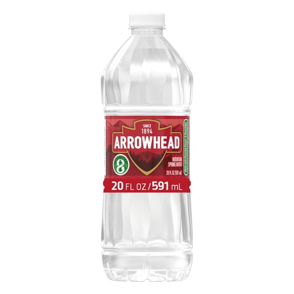 Arrowhead Mountain Spring Water, 20 Fl Oz, Single Plastic Bottle