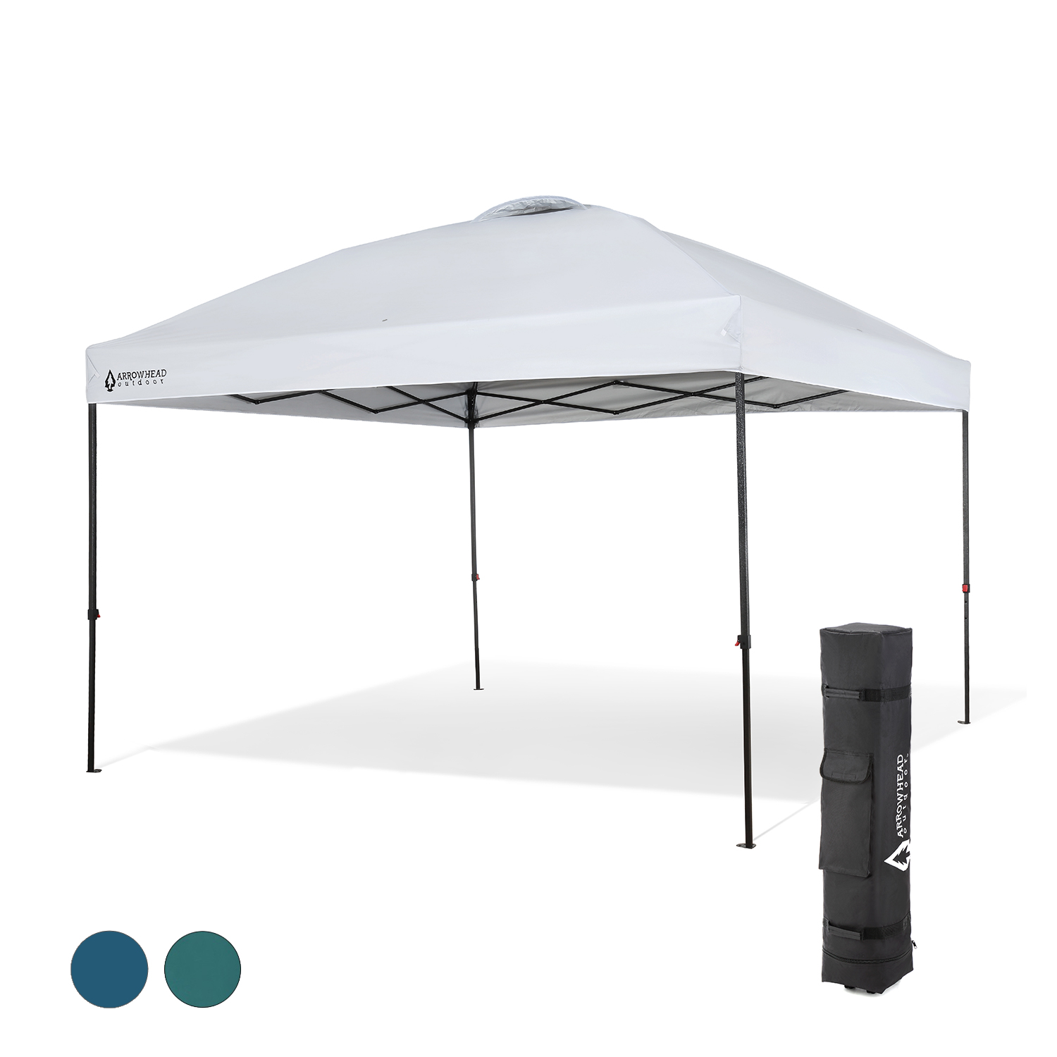 ARROWHEAD OUTDOOR 12’x12’ Pop-Up Canopy & Instant Shelter, Easy One Person Setup, Water & UV Resistant 150D Fabric Construction, Height Adjustable, Carry Bag, Guide Ropes & Stakes Included, USA-Based - image 1 of 16