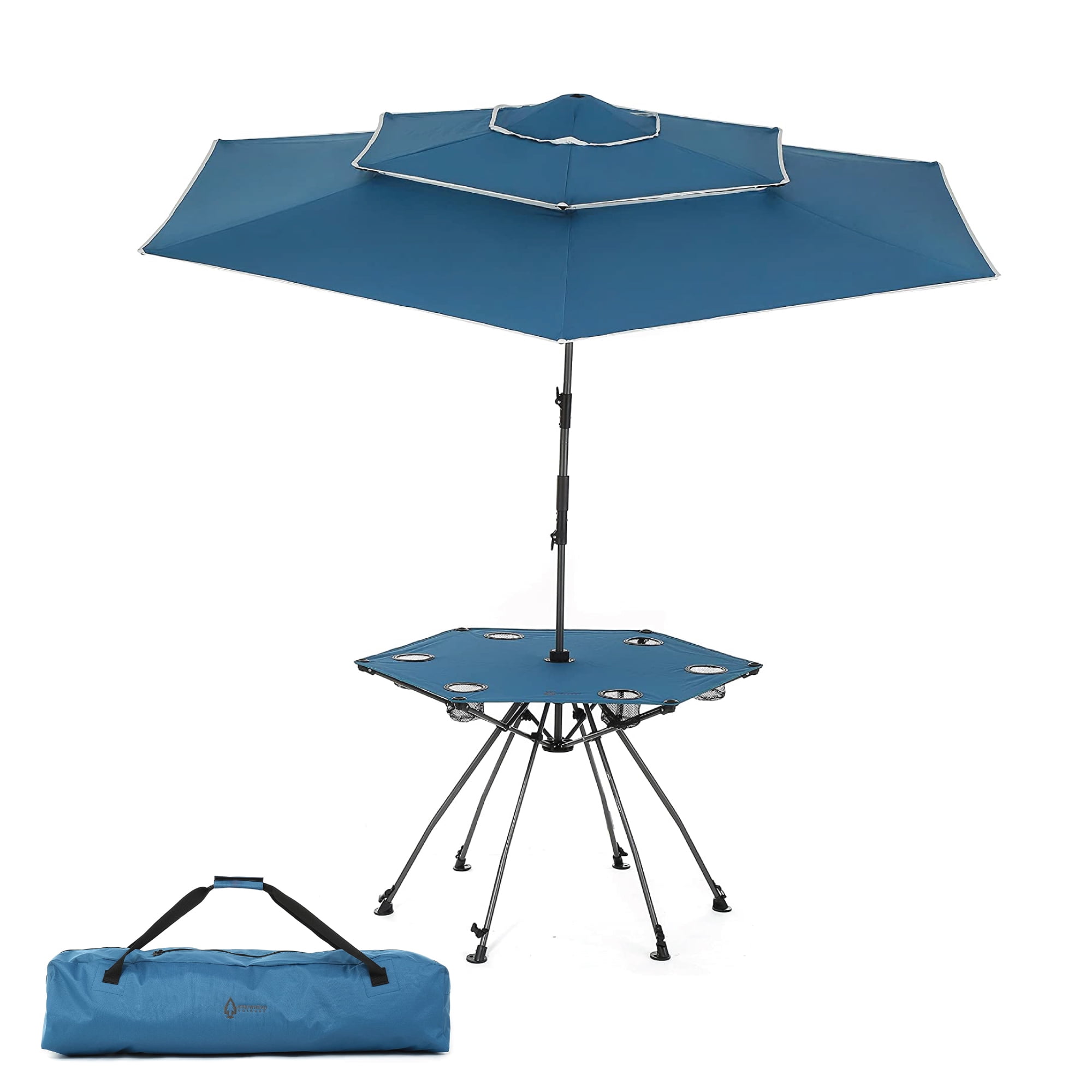 Arrowhead Outdoor 8FT Portable & Foldable Beach Umbrella with Table