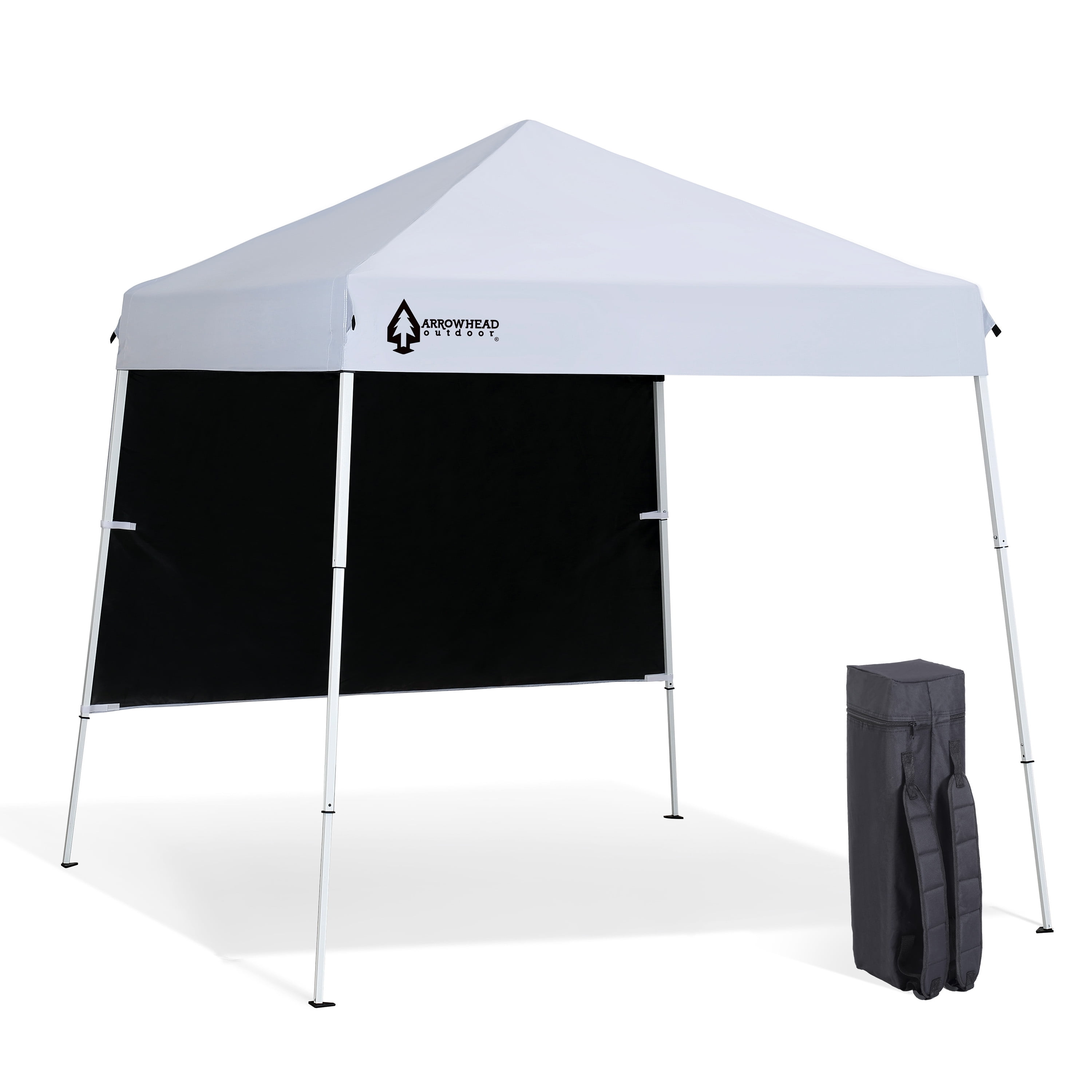 White UV-Resistant Pop-Up Canopy with Sunwall and Sandbags