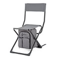 thumbnail image 1 of ARROWHEAD OUTDOOR Multi-Function 3-in-1 Compact Fishing Chair: Backpack, Stool & Insulated Cooler, Granite Grey, 1 of 9