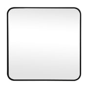 ARS Concepts Aura 23.22 x 23.22 in. Rounded Square Wall Mirror, Black Metal Frame