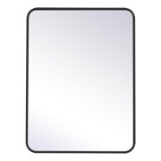 ARS Concepts Aura 23.25"x31.25" Rectangle Wall Mirror, Black