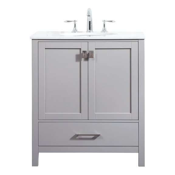 ARS Concepts Apollo 30" Pre-Assembled Bathroom Vanity with Single Sink, Grey