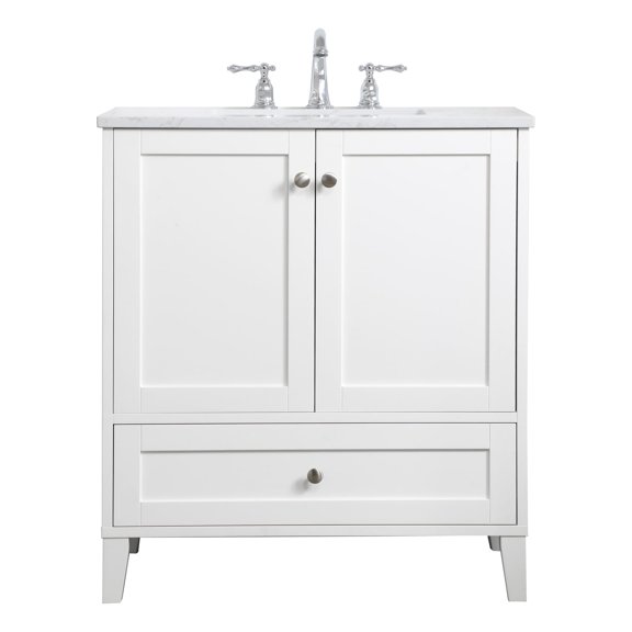 ARS Concepts Aster 30" Pre-Assembled Bathroom Vanity with Single Sink, White