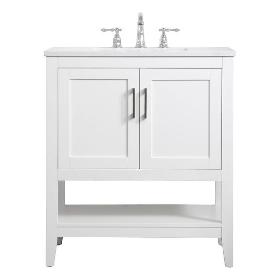 ARS Concepts Astra 30" Pre-Assembled Bathroom Vanity with Single Sink, White