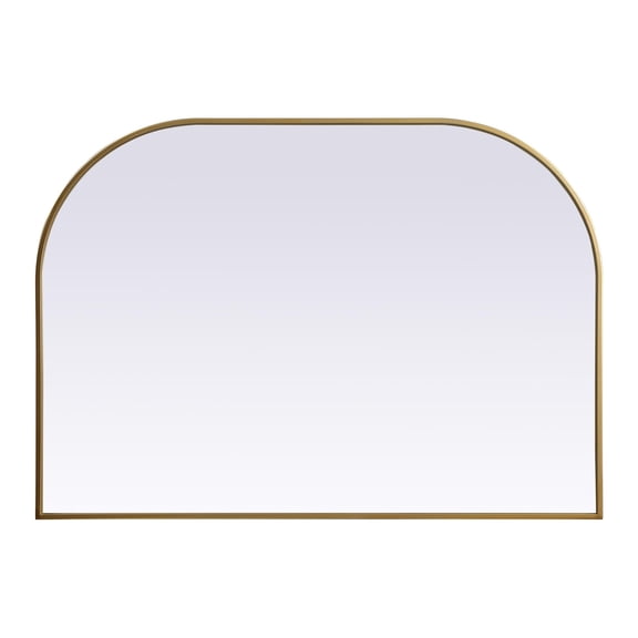 ARS Concepts Blaire 42 x 30 in. Brass Metal Arched Wall Mirror