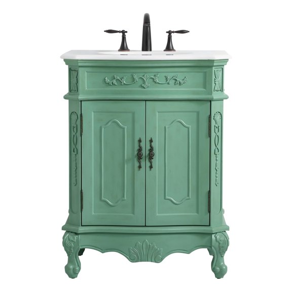 ARS Concepts Fallon 27" Pre-Assembled Bathroom Vanity with Single Sink, Vintage Mint