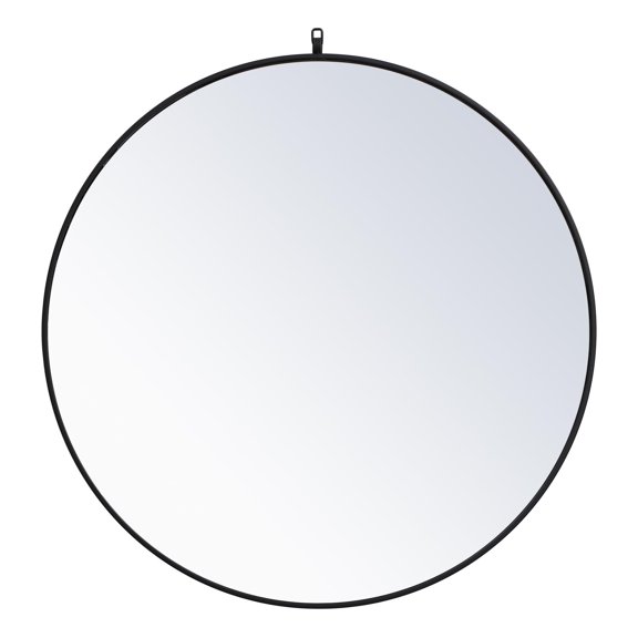 ARS Concepts Focus 38.25"x38.25" Round Wall Mirror, Black