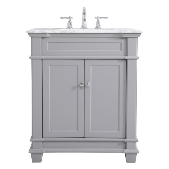 ARS Concepts Grove 30" Pre-Assembled Bathroom Vanity with Single Sink, Grey