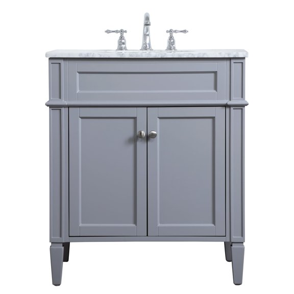 ARS Concepts Lark 30 Inch Pre-Assembled Bathroom Vanity with Single Sink, Grey