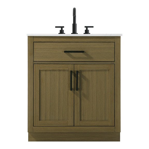 ARS Concepts Sunbeam 30" Pre-Assembled Bathroom Vanity with Single Sink, Chestnut Brown