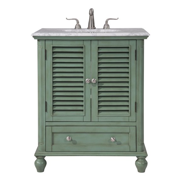 ARS Concepts Talia 30" Pre-Assembled Bathroom Vanity with Single Sink, Vintage Mint