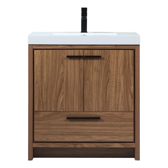 ARS Concepts Tarn 30" Pre-Assembled Bathroom Vanity with Single Sink, Walnut Brown