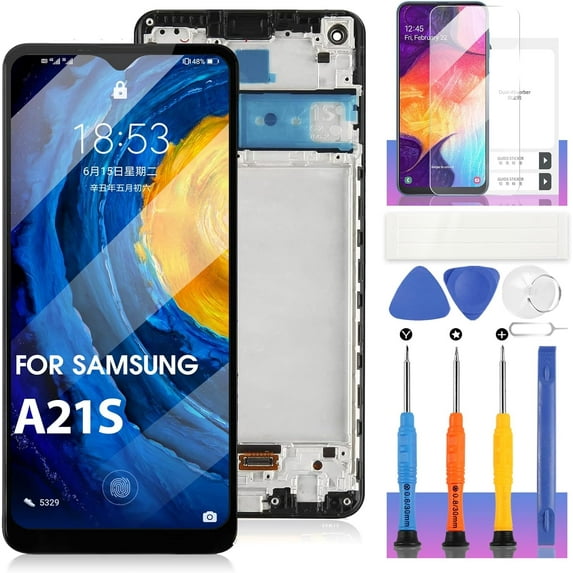ARSSLY Original for Samsung Galaxy A21S Screen Replacement for Galaxy A21S LCD for Samsung A21S Display for SM-A217F SM-A217M Digitizer Touch Screen Assembly Repair Parts with Frame(Not for A21)