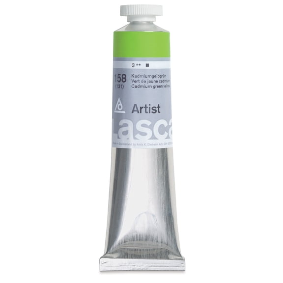 Lascaux Artist Acrylics - Cadmium Green Yellow, 45 ml tube