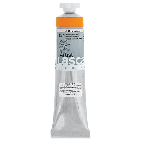 Lascaux Artist Acrylics - Cadmium Orange Light, 45 ml tube