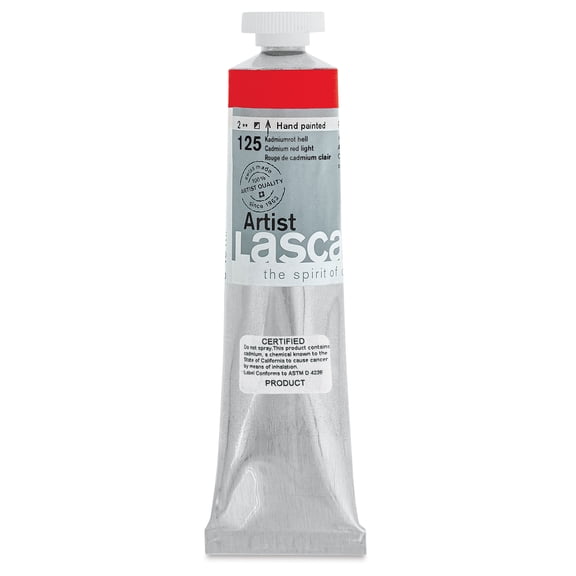 Lascaux Artist Acrylics - Cadmium Red Light, 45 ml tube