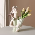 thumbnail image 1 of ART & ARTIFACT Butterfly Girl Vase - Unique Flower Vase Art Deco Decor, Girl with Butterfly Vase, Butterfly Sculpture Vase Decor, 12 Inches High, 1 of 6