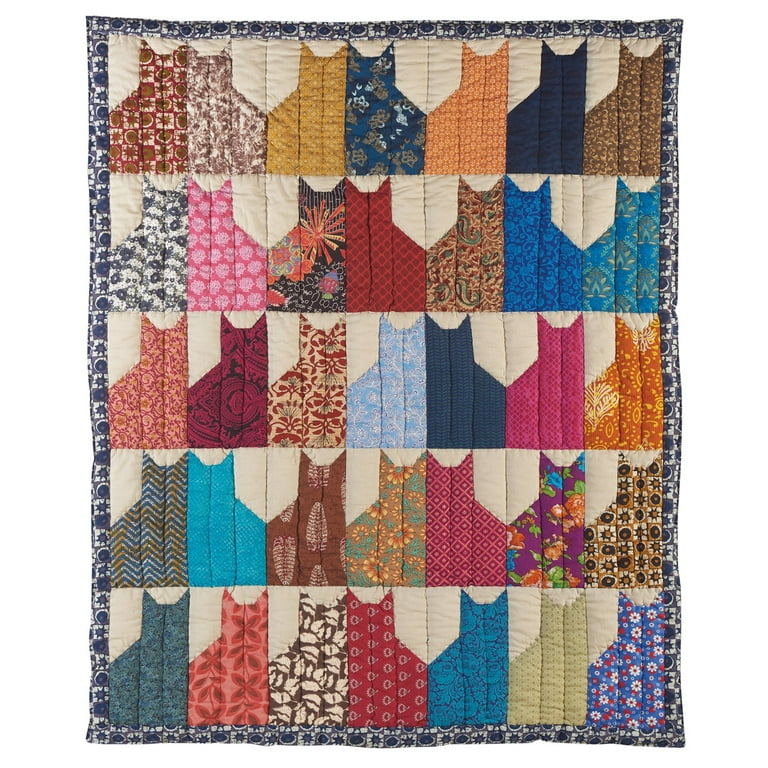 Art & Artifact Library Books Quilted Throw Blanket - 100% Cotton