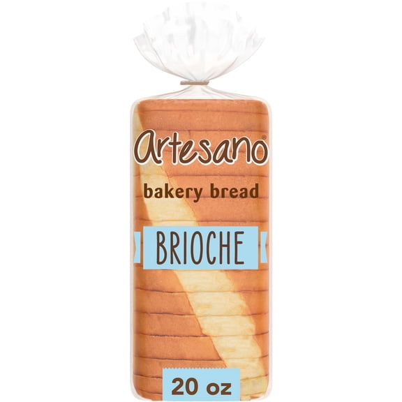 Artesano Brioche Bakery Bread, 20 oz, Brioche Bread, Bag