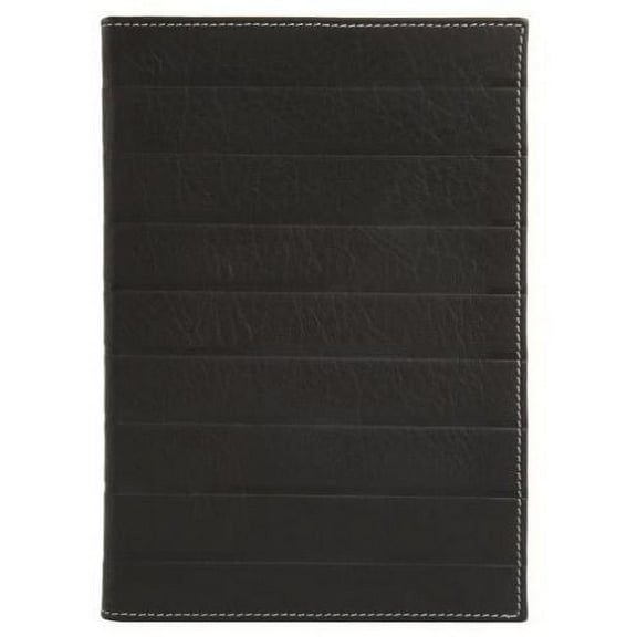 ART DECO Black Leather Lined Journal 5 frac34 x 8 by Eccolo trade