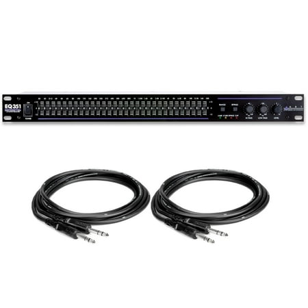 ART EQ351 Single Channel 31-Band Equalizer Bundle with 1/4" TRS Cables