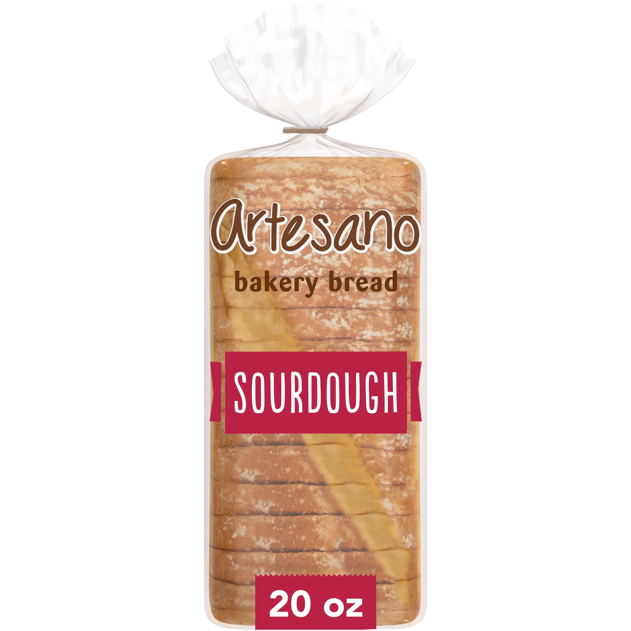 Artesano Sourdough Bakery Bread, 20 oz, Sourdough Sandwich Bread, Bag