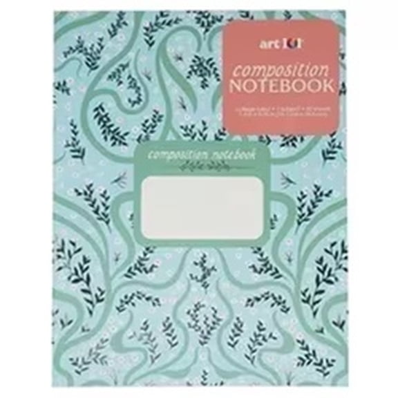 Art 101 Ink and Ivy Floral Composition Notebook with 80 College Ruled Sheets