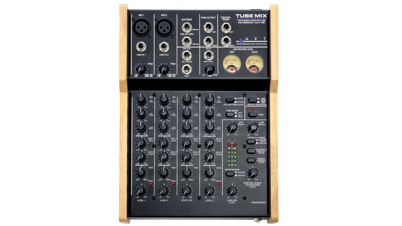 ART TubeMix 5-Channel Mixer w/ USB & Assignable 12AX7 Tube Mix