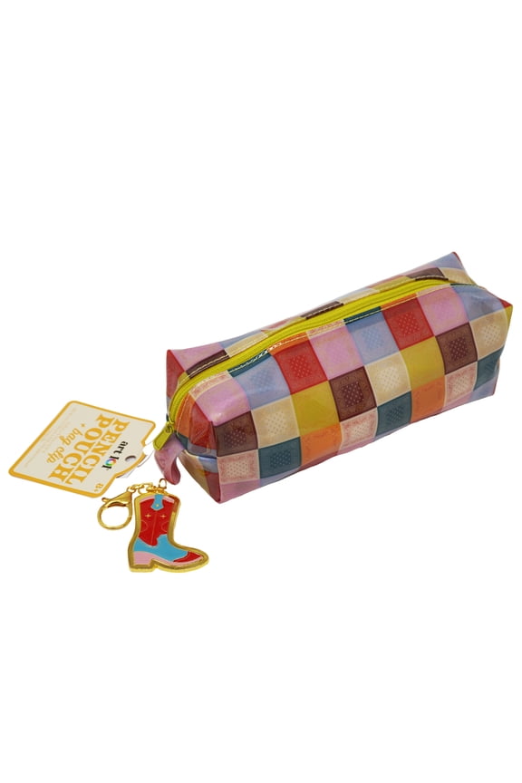 Wild West Bandana Pencil Pouch with Cowboy Boot Charm