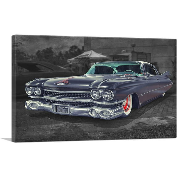 ARTCANVAS 1959 Cadillac Fleetwood Vintage American Car Canvas Art Print - Size: 26" x 18" (0.75" Deep)