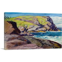ARTCANVAS A Maine Headland - Rocky Coast Canvas Art Print by Arthur Wesley Dow - Size: 26" x 18" (0.75" Deep)