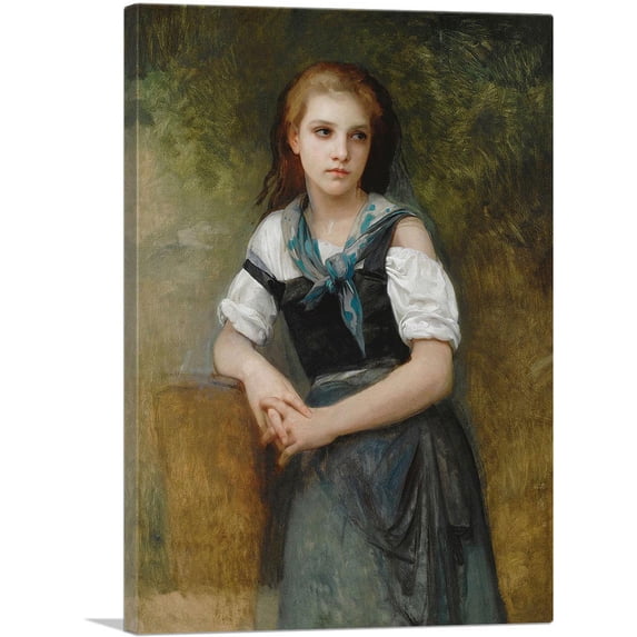 ARTCANVAS A Study For The Secret Canvas Art Print by William-Adolphe Bouguereau - Size: 26" x 18" (0.75" Deep)