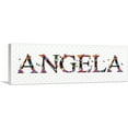 thumbnail image 1 of ARTCANVAS ANGELA Girls Name Room Decor Canvas Art Print - Size: 36" x 12" (0.75" Deep), 1 of 9