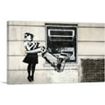 thumbnail image 1 of ARTCANVAS ATM Attacking a Girl Canvas Art Print by Banksy - Size: 40" x 26" (0.75" Deep), 1 of 9