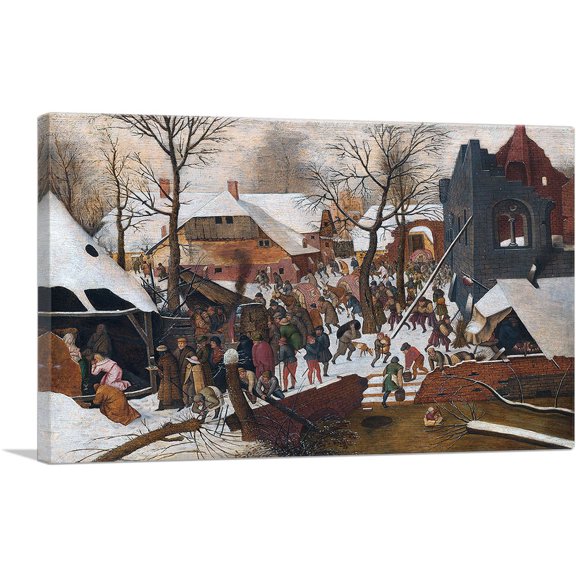 ARTCANVAS Adoration of the Magi 1564 Canvas Art Print by Pieter Bruegel the Elder - Size: 12" x 8" (0.75" Deep)