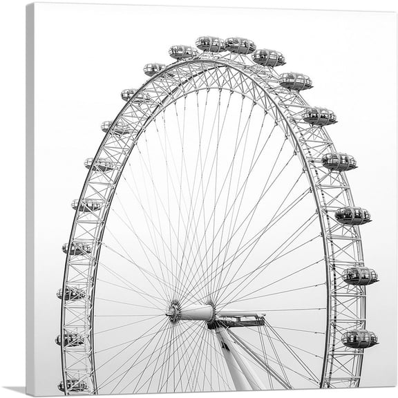ARTCANVAS Amusement Park Home Decor Square Canvas Art Print - Size: 12" x 12" (0.75" Deep)