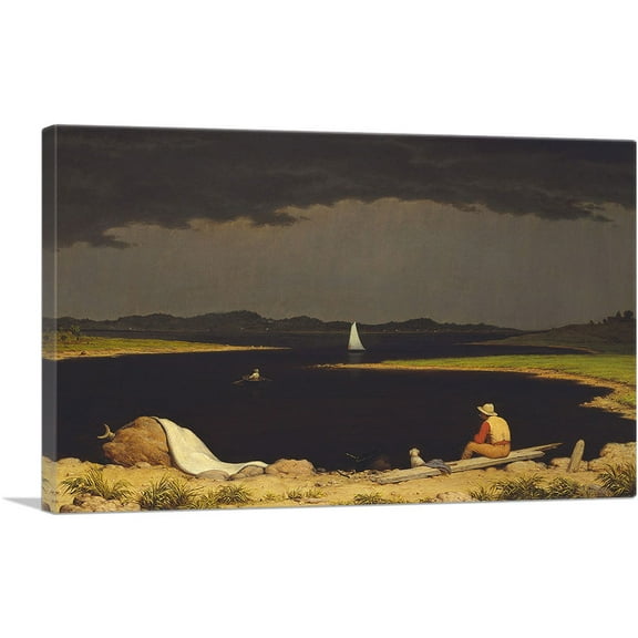 ARTCANVAS Approaching Thunderstorm 1859 Canvas Art Print by Martin Johnson Heade - Size: 26" x 18" (0.75" Deep)