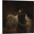 thumbnail image 1 of ARTCANVAS Aristotle with a Bust of Homer 1653 Canvas Art Print by Rembrandt van Rijn - Size: 26" x 26" (1.50" Deep), 1 of 9