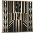 thumbnail image 1 of ARTCANVAS Art Deco Tan Yellow Lines Geometric Design Canvas Art Print - Size: 26" x 26" (1.50" Deep), 1 of 9